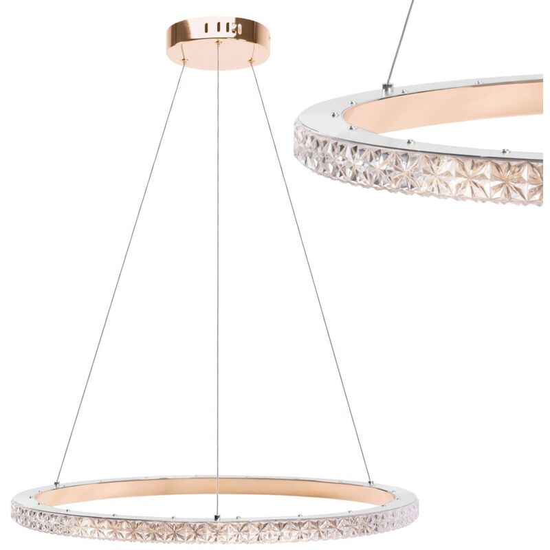 foto del prodotto lampada a sospensione toolight led ms009 cp rose gold 59cm