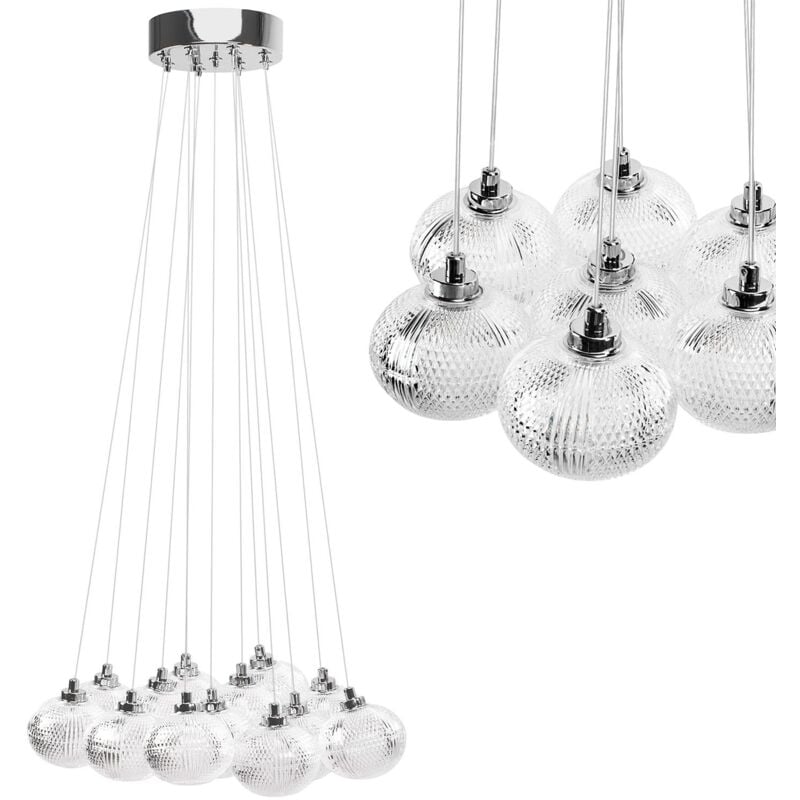 foto del prodotto lampada a sospensione toolight ms025 13cp chrome