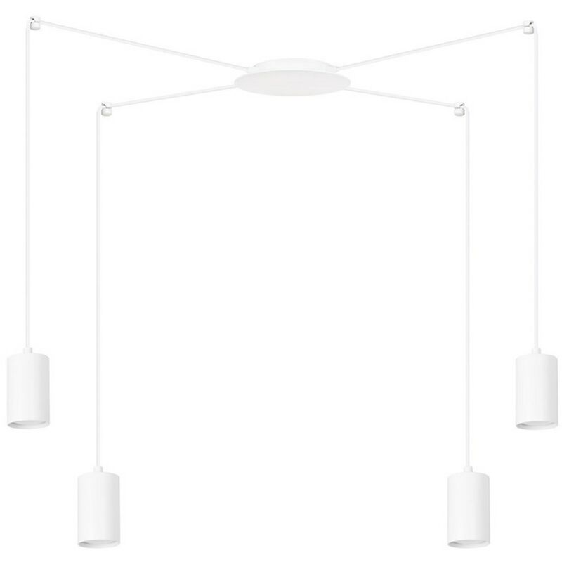 foto del prodotto lampada a sospensione traker, acciaio verniciato a polvere, bianco, 300x300x14 cm