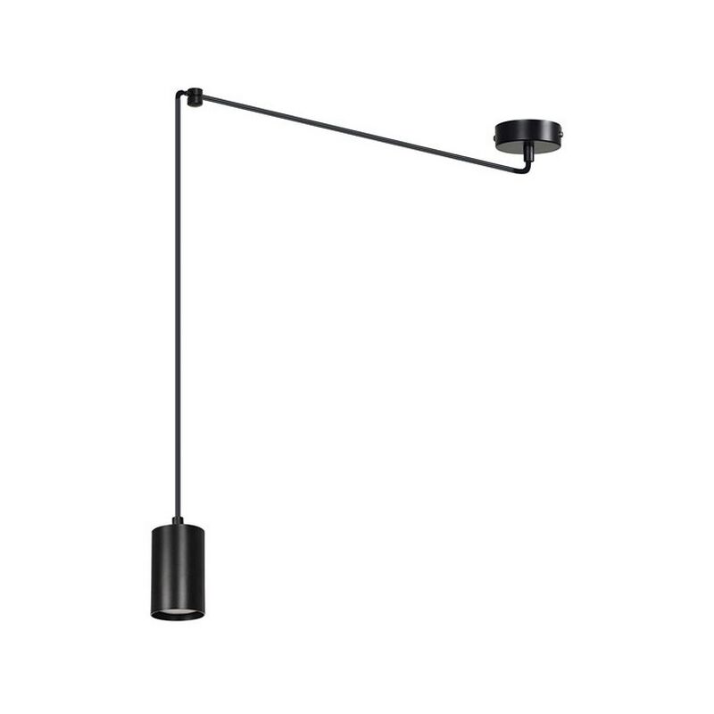 foto del prodotto lampada a sospensione traker, acciaio verniciato a polvere, nero, 300x300x8 cm