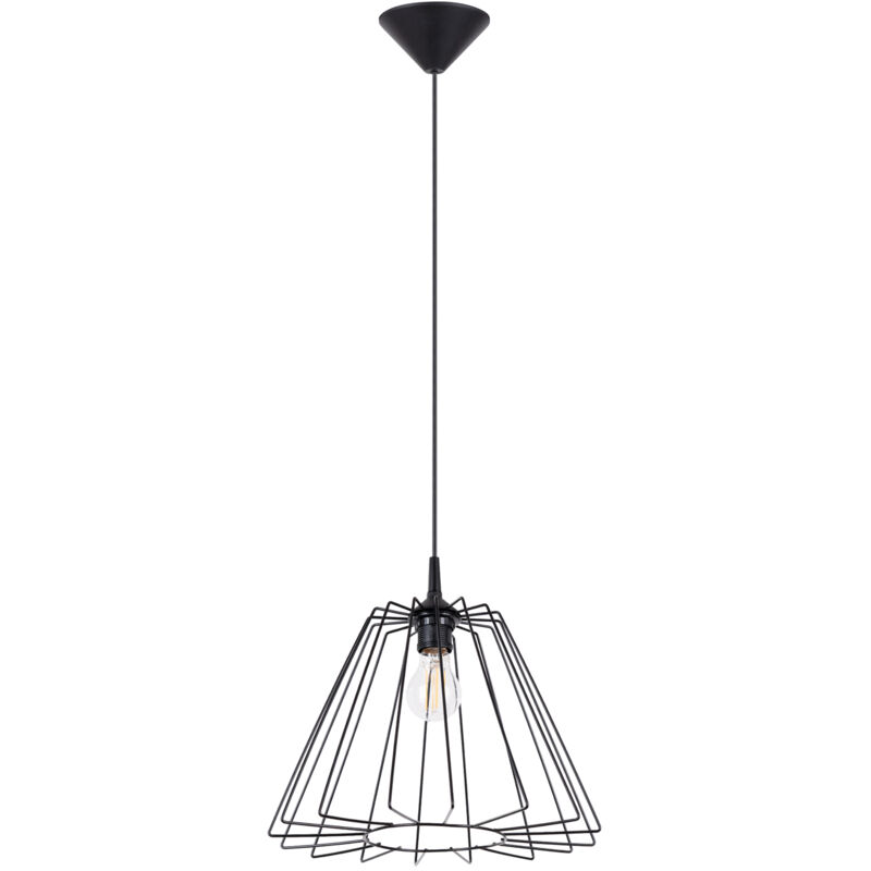 foto del prodotto lampada a sospensione trapo nero 35x91x35cm sollux