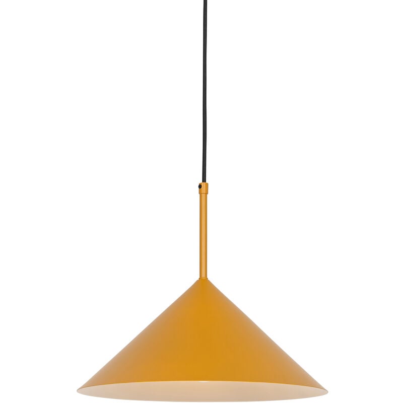 foto del prodotto lampada a sospensione triangolo design acciaio giallo tondo max. 1 x watt qazqa