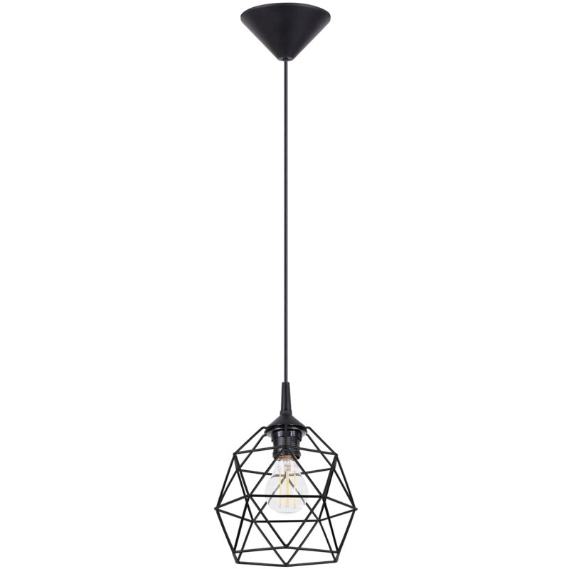 foto del prodotto lampada a sospensione triom nero 20x85x20cm sollux