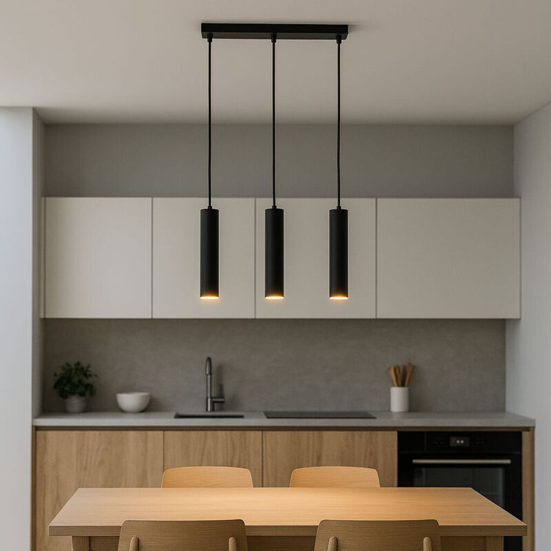 foto del prodotto lampada a sospensione tripla minimalista bila 3 gu10