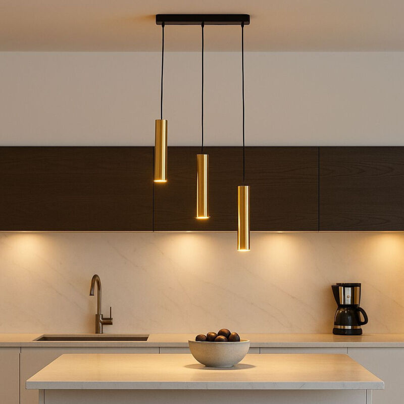 foto del prodotto lampada a sospensione tripla minimalista bila 3 gu10