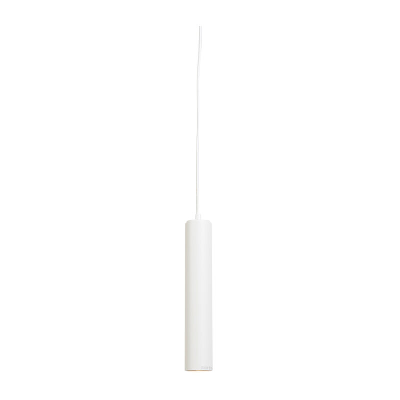 foto del prodotto lampada a sospensione tuba moderno acciaio bianco cilindro oblungo max. 1 x watt qazqa