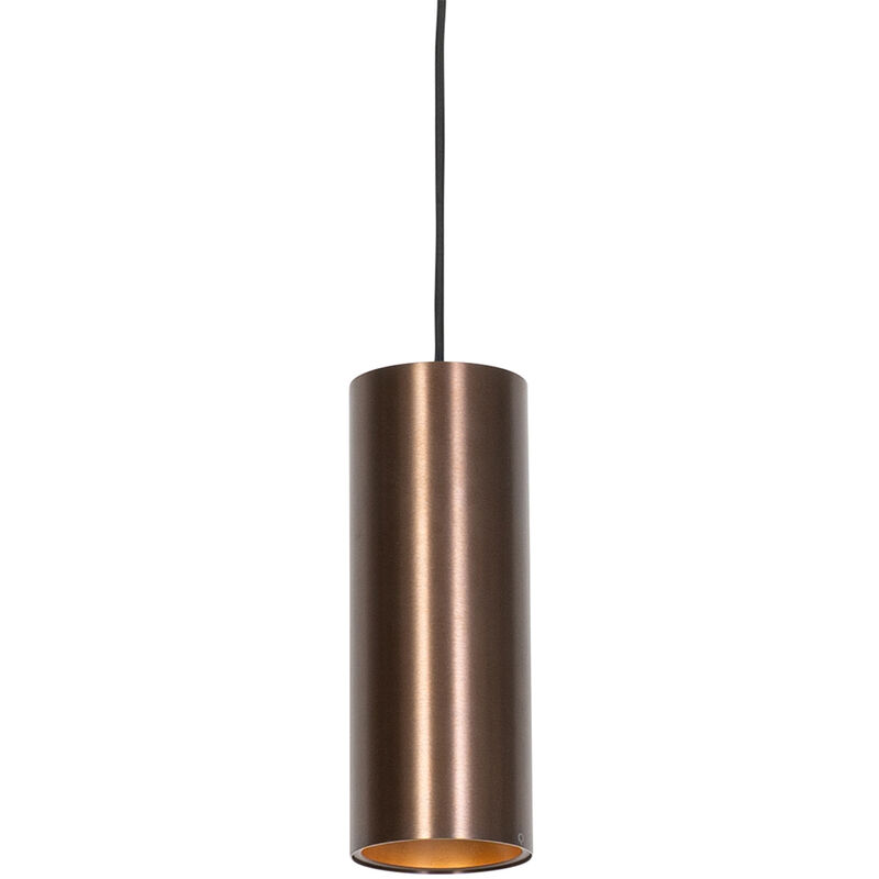foto del prodotto lampada a sospensione tubo design alluminio bronzo cilindro max. 1 x watt qazqa