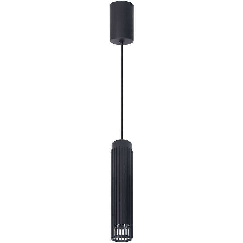 foto del prodotto lampada a sospensione verticale nera 1xgu10