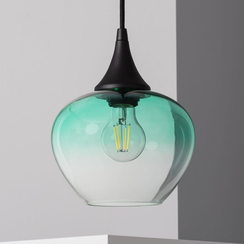 foto del prodotto lampada a sospensione vetro mela verde