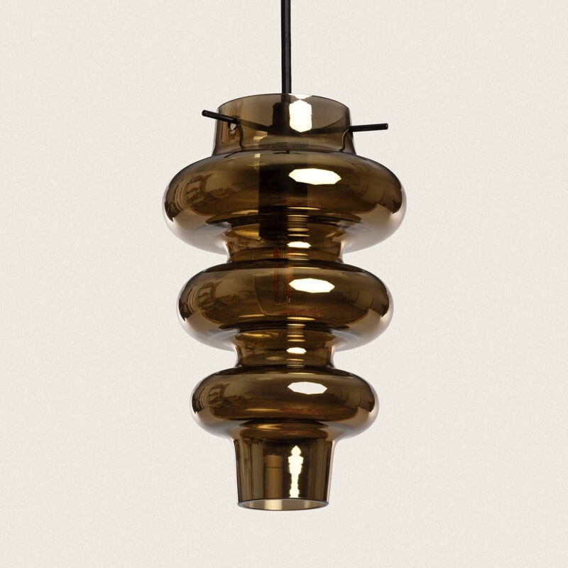 foto del prodotto lampada a sospensione vetro telder oro