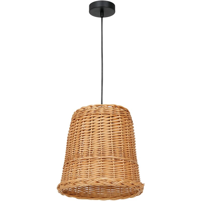 foto del prodotto lampada a sospensione vimini legno naturale 1xe27