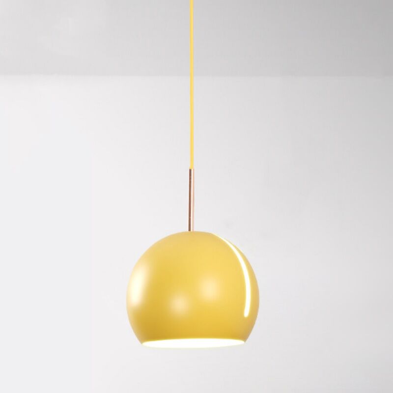 foto del prodotto lampada a sospensione vintage industriale lampadario da soffitto metallo plafoniere da ufficio regolabile giallo