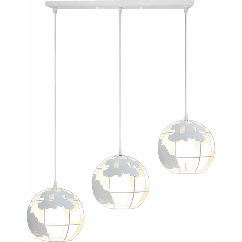 foto del prodotto lampada a sospensione, vintage lampada da soffitto con 20cm gabbia globo, industriale stile illuminazione rotonda in metallo con e27 attacco per