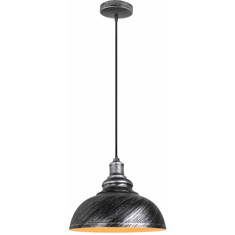 foto del prodotto lampada a sospensione vintage, lampada da soffitto con 29cm paralume in metallo, industriale stile illuminazione supporto edison e27 per corridoio