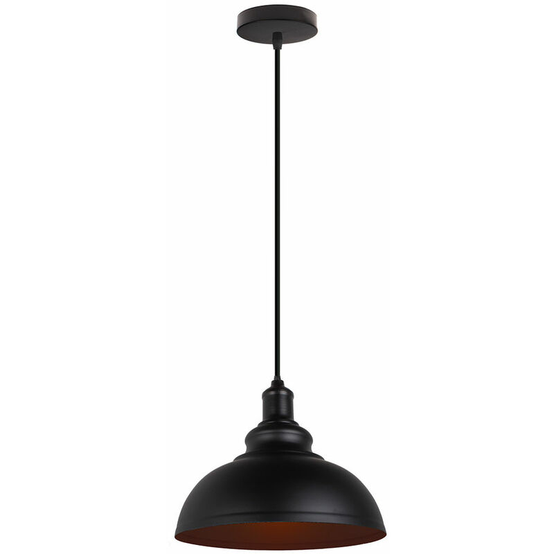 foto del prodotto lampada a sospensione vintage, lampada da soffitto con 29cm paralume in metallo, industriale stile illuminazione supporto edison e27 per corridoio