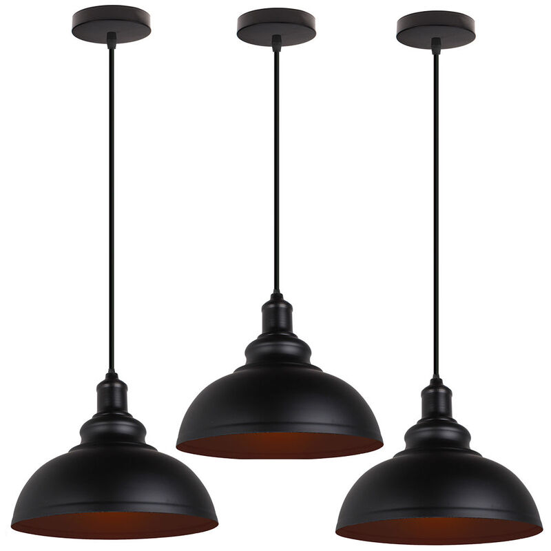 foto del prodotto lampada a sospensione vintage, lampada da soffitto con 29cm paralume in metallo, industriale stile illuminazione supporto edison e27 per corridoio