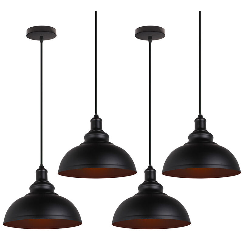 foto del prodotto lampada a sospensione vintage, lampada da soffitto con 29cm paralume in metallo, industriale stile illuminazione supporto edison e27 per corridoio