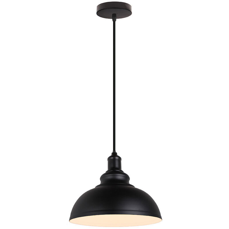 foto del prodotto lampada a sospensione vintage, lampada da soffitto con 29cm paralume in metallo, industriale stile illuminazione supporto edison e27 per corridoio