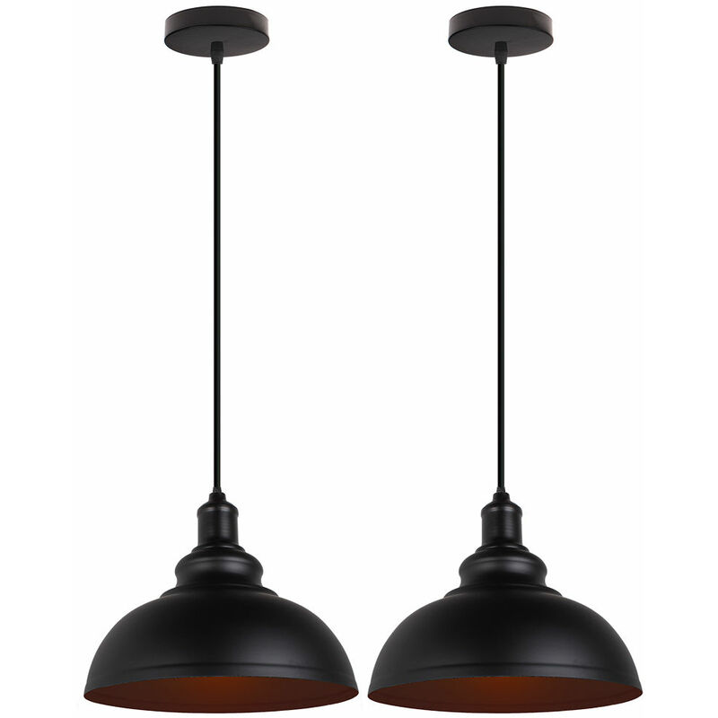 foto del prodotto lampada a sospensione vintage, lampada da soffitto con 29cm paralume in metallo, industriale stile illuminazione supporto edison e27 per corridoio