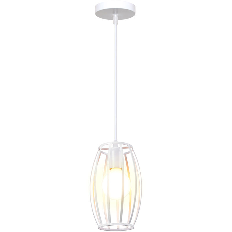 foto del prodotto lampada a sospensione, vintage lampada da soffitto con gabbia, industriale stile illuminazione in metallo con e27 attacco per soggiorno cucina camera