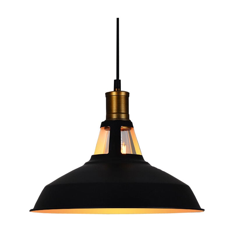 foto del prodotto lampada a sospensione, vintage lampada da soffitto con paralume in metallo, industriale stile illuminazione supporto edison e27 per corridoio cucina