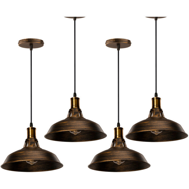 foto del prodotto lampada a sospensione, vintage lampada da soffitto con paralume in metallo, industriale stile illuminazione supporto edison e27 per corridoio cucina