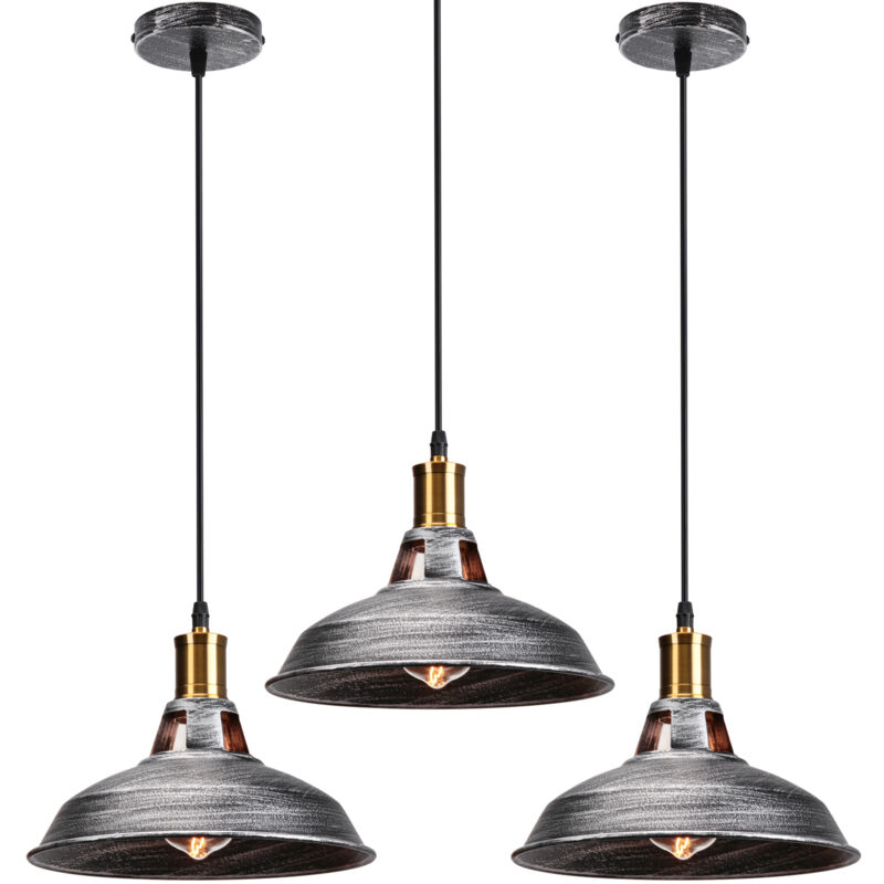 foto del prodotto lampada a sospensione, vintage lampada da soffitto con paralume in metallo, industriale stile illuminazione supporto edison e27 per corridoio cucina