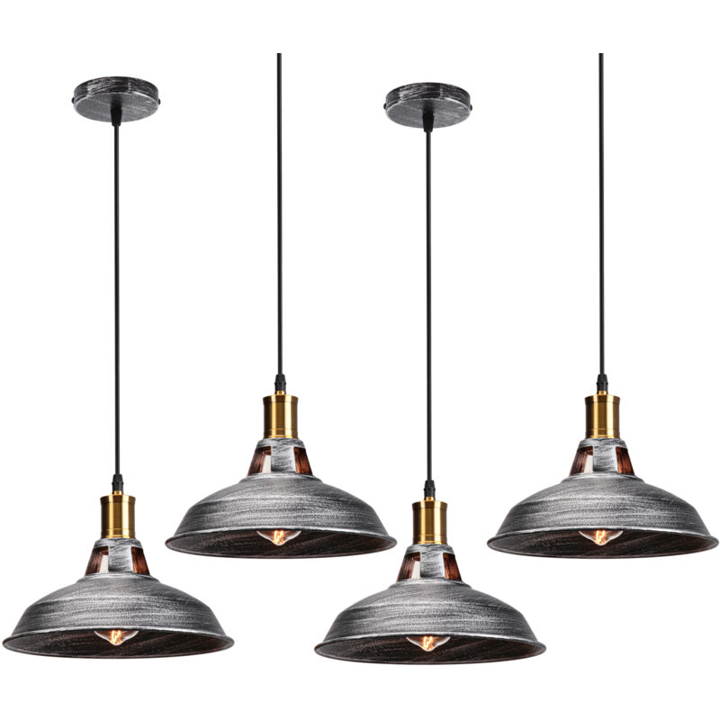 foto del prodotto lampada a sospensione, vintage lampada da soffitto con paralume in metallo, industriale stile illuminazione supporto edison e27 per corridoio cucina