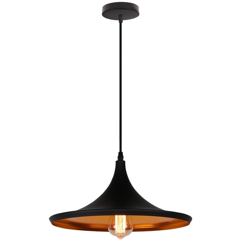 foto del prodotto lampada a sospensione, vintage lampada da soffitto in metallo, insdustraile stile illuminazione con 36cm paralume per soggiorno sala da pranzo 1x