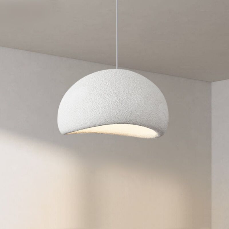 foto del prodotto lampada a sospensione vintage lampadario da soffitto bianco creativo plafoniera regolabile 20cm