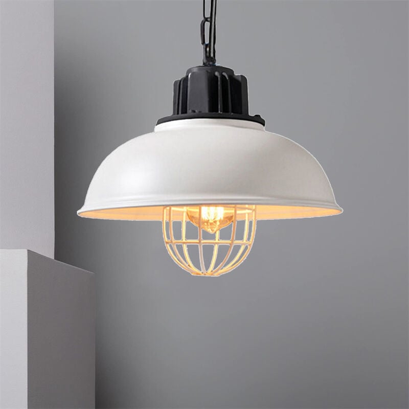 foto del prodotto lampada a sospensione, vintage luce da soffitto con 33cm paralume in ferro, industriale stile illuminazione supporto edison e27 per corridoio cucina