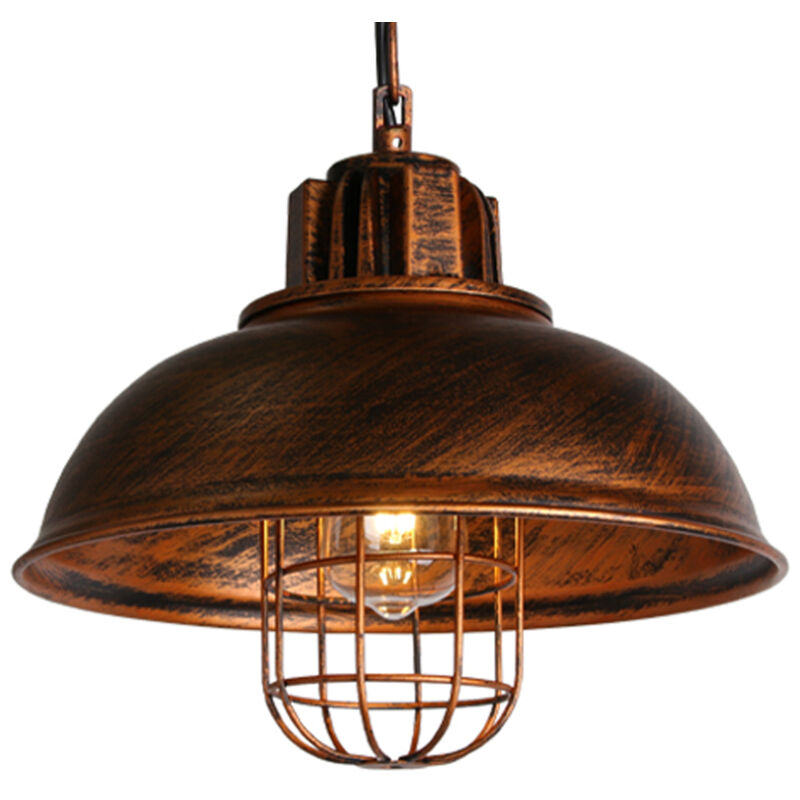 foto del prodotto lampada a sospensione, vintage luce da soffitto con 33cm paralume in ferro, industriale stile illuminazione supporto edison e27 per corridoio cucina