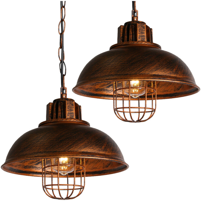 foto del prodotto lampada a sospensione, vintage luce da soffitto con 33cm paralume in ferro, industriale stile illuminazione supporto edison e27 per corridoio cucina