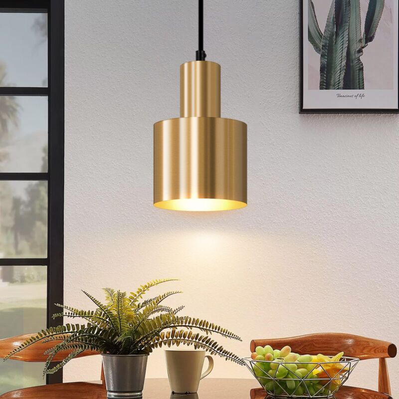foto del prodotto lampada a sospensione vintage per tavolo da pranzo lampada da pranzo moderna in oro con 1 fiamma lampada da tavolo da pranzo lampada a