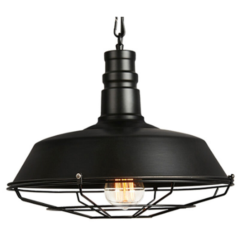 foto del prodotto lampada a sospensione vintage retro lampada da soffitto con paralume in metallo edison e27 per corridoio cucina isaland camera da letto scala 36cm