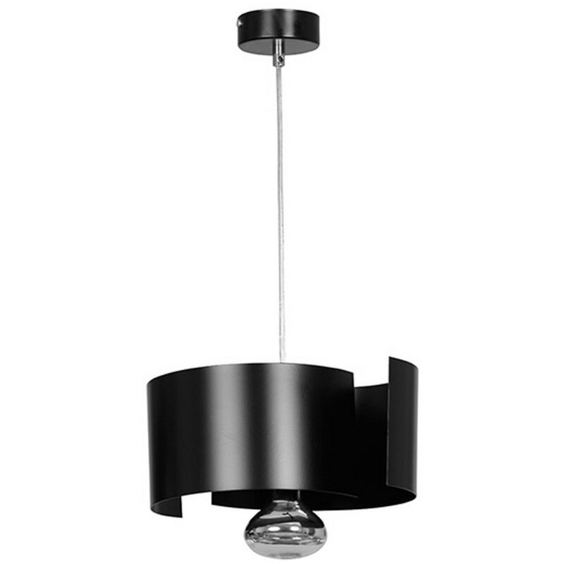 foto del prodotto lampada a sospensione vixon, acciaio verniciato a polvere, nero, 30x100x30 cm