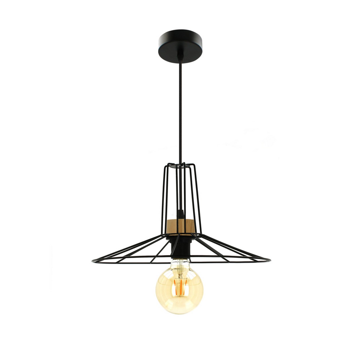 foto del prodotto lampada a sospensione vouga, marrone, legno, 35x35x110 cm, epikasa