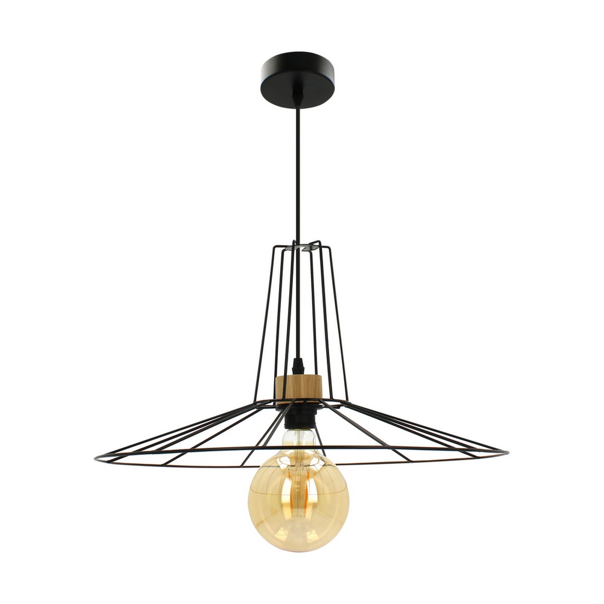 foto del prodotto lampada a sospensione vouga, marrone, legno, 50x50x110 cm, epikasa