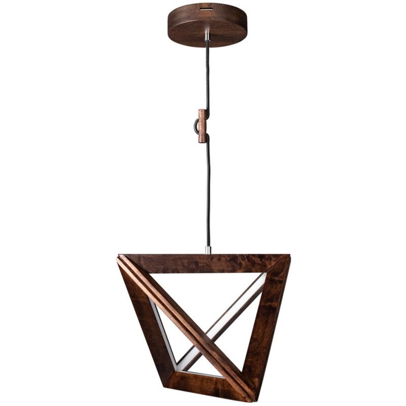 foto del prodotto lampada a sospensione yukon, legno, marrone, 42x42x110 cm