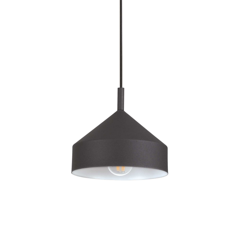 foto del prodotto lampada a sospensione yurta sp1 d21 nero ideal-lux