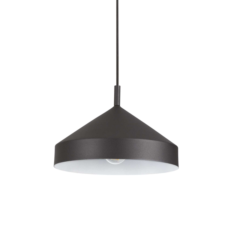 foto del prodotto lampada a sospensione yurta sp1 d30 nero ideal-lux