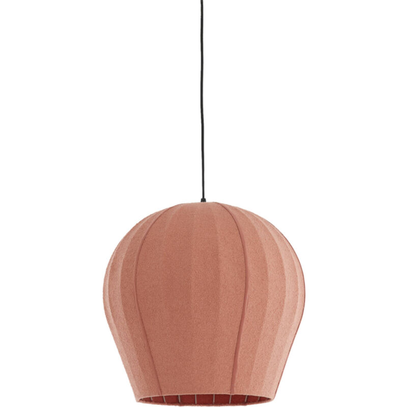 foto del prodotto lampada a sospensione zagori rosa tessile light living