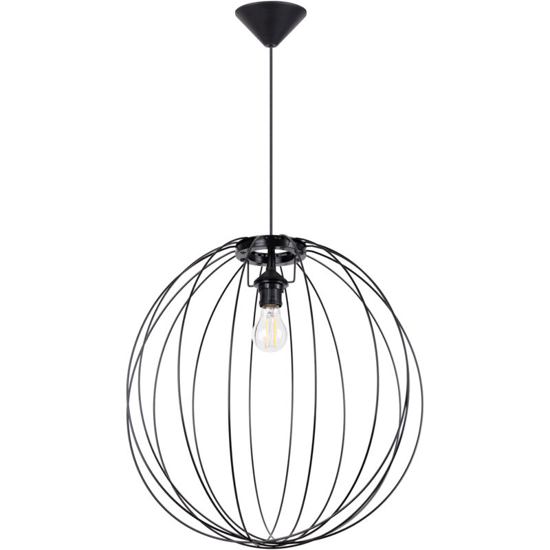 foto del prodotto lampada a sospensione ziro nero 50x110x50cm sollux