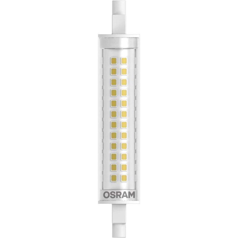 foto del prodotto lampada a tubo led con base r7s, sostituzione tubo led da 12 w per lampadina da 100 w, bianco caldo 2700 k osram