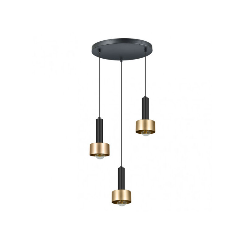 foto del prodotto lampada allende 3xe27 nero oro regx35x35 cm