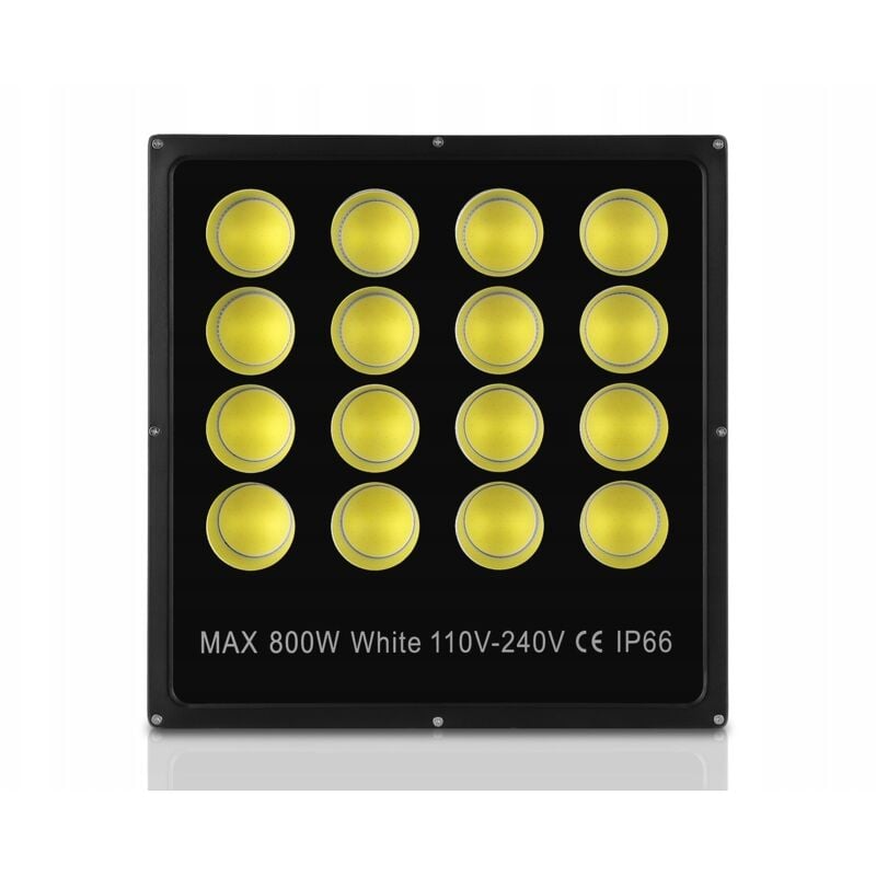 foto del prodotto lampada alogena a led da esterno potente 800w per piazza, palo, parete, magazzino