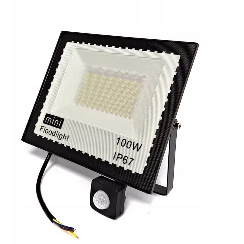 foto del prodotto lampada alogena led da esterno per facciate 100w con sensore di movimento e crepuscolare