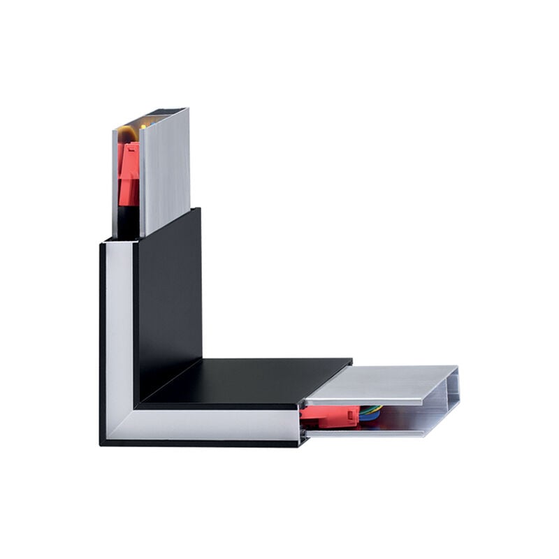 foto del prodotto lampada angolare corner linus alluminio nero led 4w 3000k luce calda
