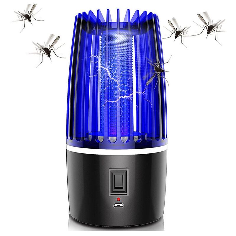 foto del prodotto lampada antizanzare, antizanzare elettrico uv, 2 in 1 antizanzare elettrico anti insetti repellente sicuro ed efficace per interni ed esterni