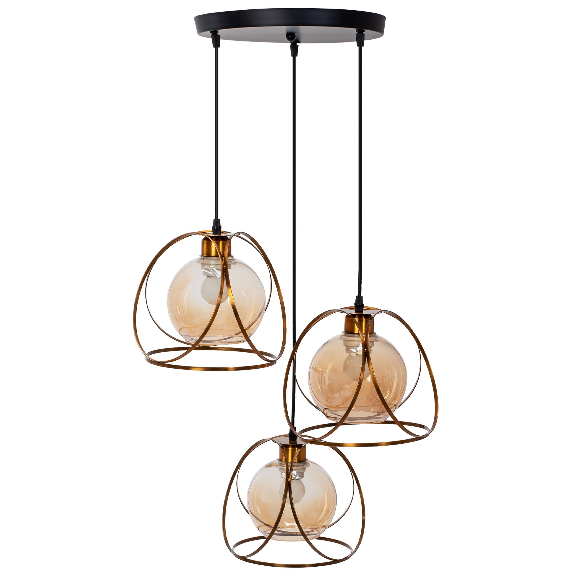 foto del prodotto lampada app1137-3c black gold